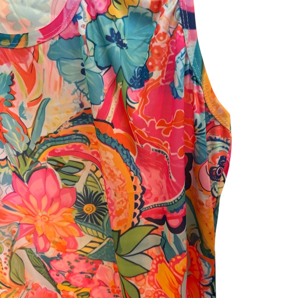 NWOT-Floral Sleeveless Dress - Picture 7 of 7
